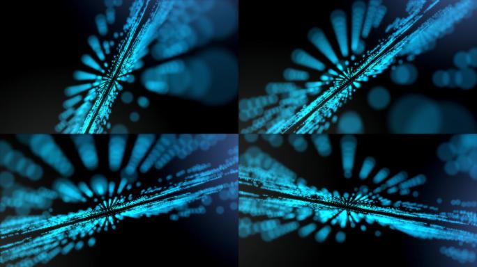 蓝色未来流数据通信数字技术动画