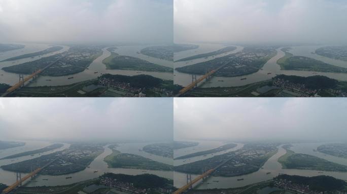 4K高清大气航拍城市江河