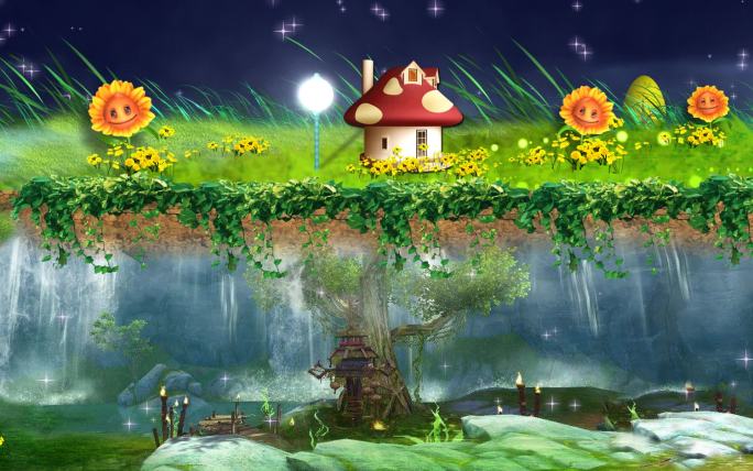 儿童乐园卡通场景系列蘑菇屋