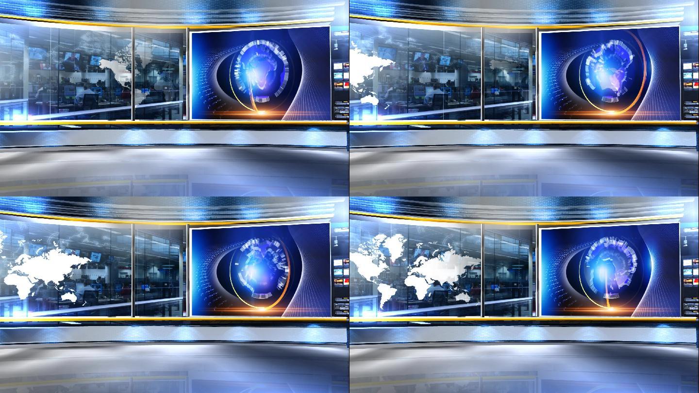 新闻演播室虚拟集