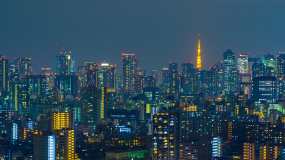东京夜景视频素材下载 东京夜景ae模板下载 Vj师网