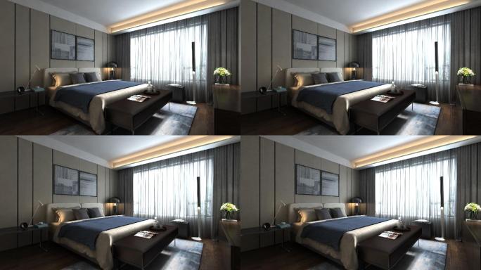 三维中式户型三维中式卧室中式卧室3d主卧