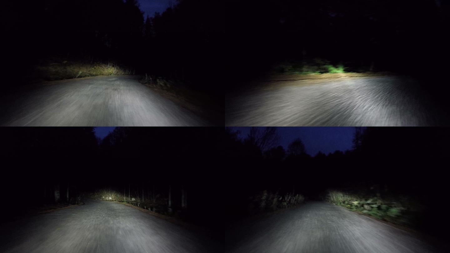 夜山路-行车记录仪视频第一视角风光风貌安