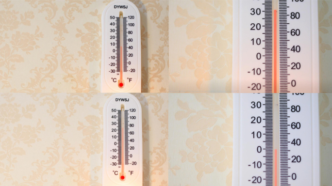 温度计加速上升天气变化高温摄氏度炎热供暖