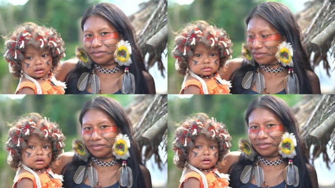 土著妇女和她的孩子