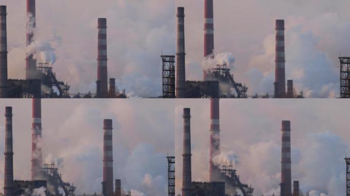 工业管道用烟污染大气