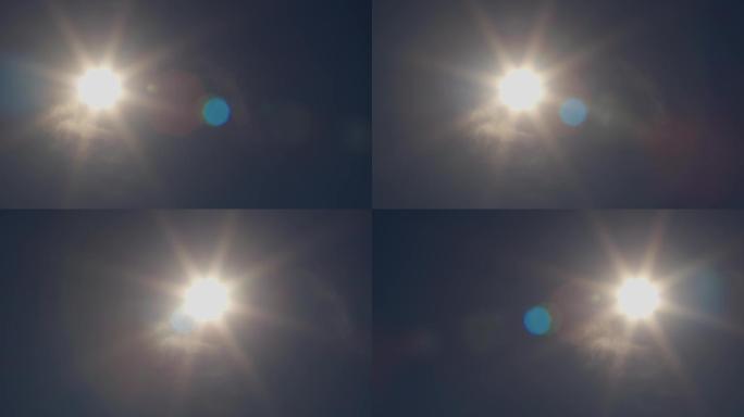 耀眼的正午太阳光芒光斑05