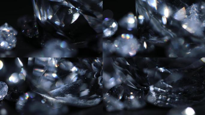 钻石珠宝宝石晶莹剔透璀璨折射反射光斑光晕