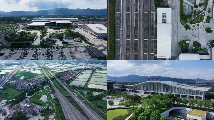 【4K】原创大湾区肇庆高铁站和轻轨站航拍