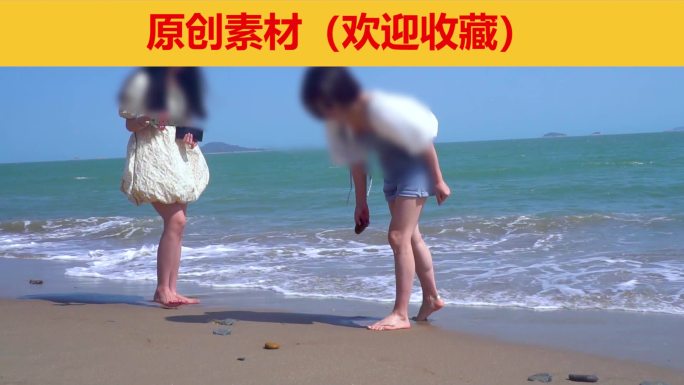 海边-美女-沙滩-玩耍