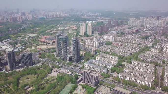 30组中央美术学院航拍素材北京望京