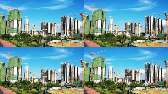 肇庆新区城市建设延时拍摄素材