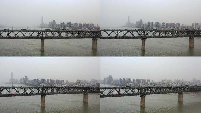 武汉长江大桥航拍4K视频