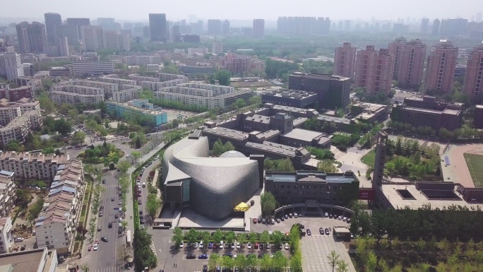 中央美术学院航拍素材北京望京大学