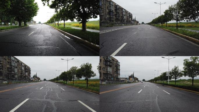 襄阳城市街道车辆行驶街拍风光