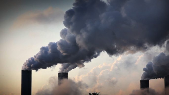 厂房烟囱大气污染碳排放粉尘污染