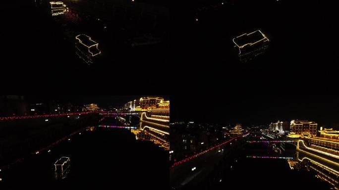 长汀县夜景航拍（4K）