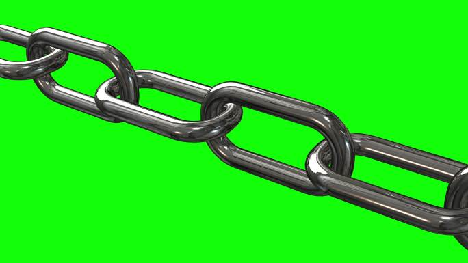 金属链环绿屏抠像铁链