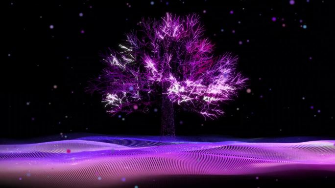 紫色梦幻粒子树