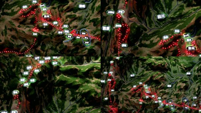 【4K】中央红军长征路线示意图