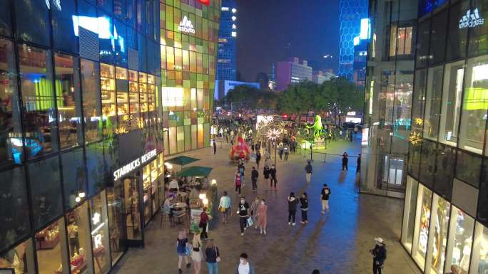 北京夜景酒吧街年轻人的聚集地三里屯延时