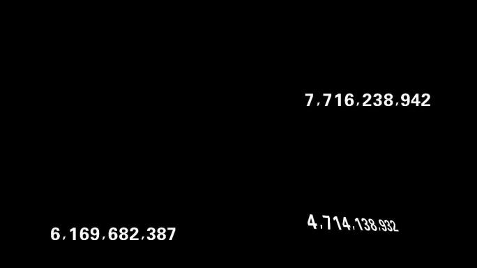 5组带逗号数字滚动通道素材