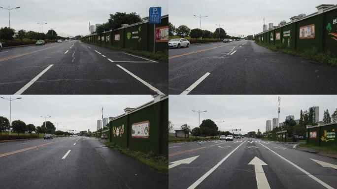 襄阳城市街道车辆行驶街拍