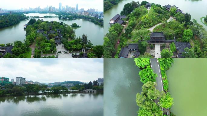 惠州丰湖书院雨后航拍