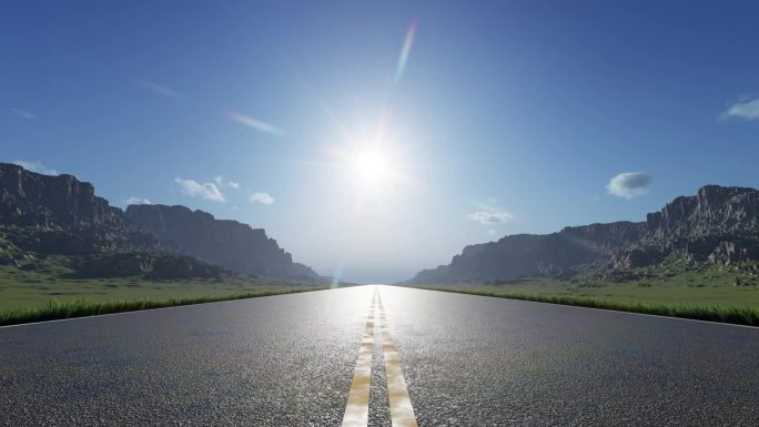 公路道路马路追梦未来希望水泥路高速