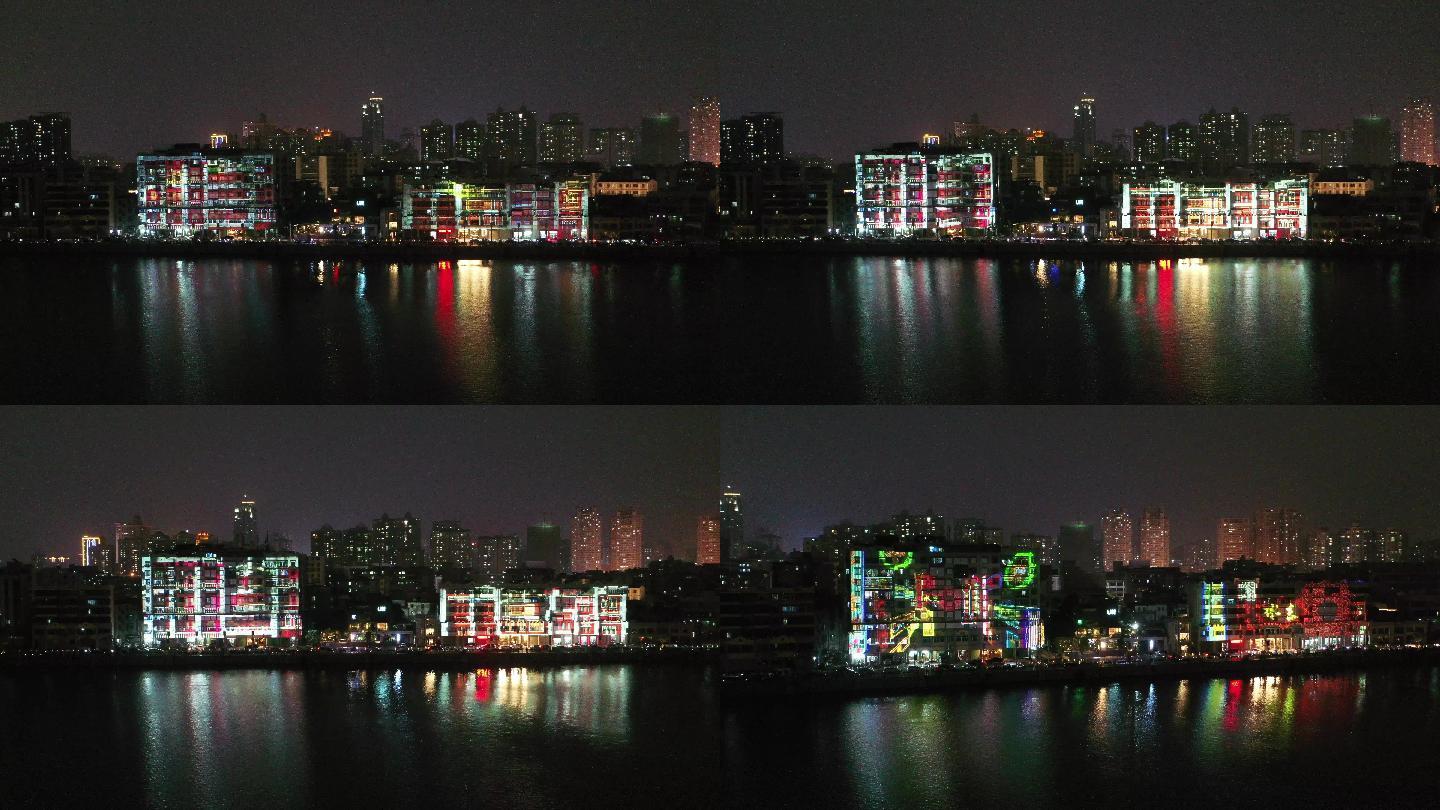 惠州滨江东路夜景航拍
