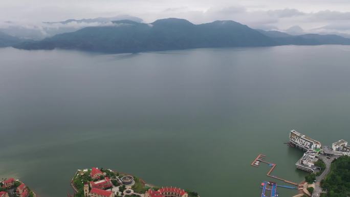 高清2.7K航拍安徽太平湖及京台高速太平