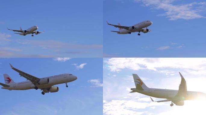 4K飞机从天空飞过-航空航运东方航空