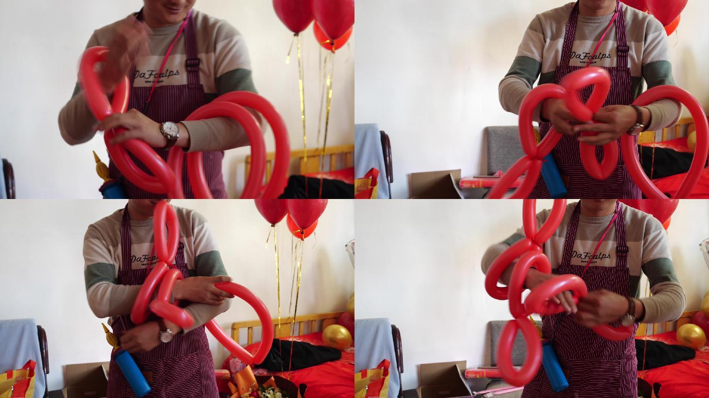 简单花式气球的26种编法 樱花饰物的做法╭★肉丁网