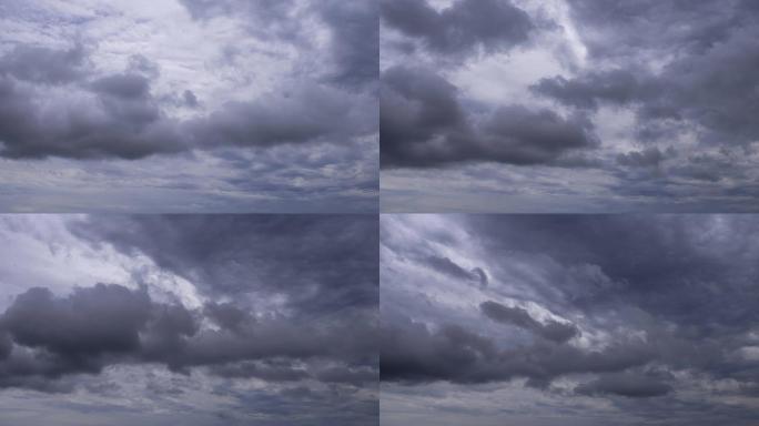 风雨欲来乌云密布夏季气象灰色天空