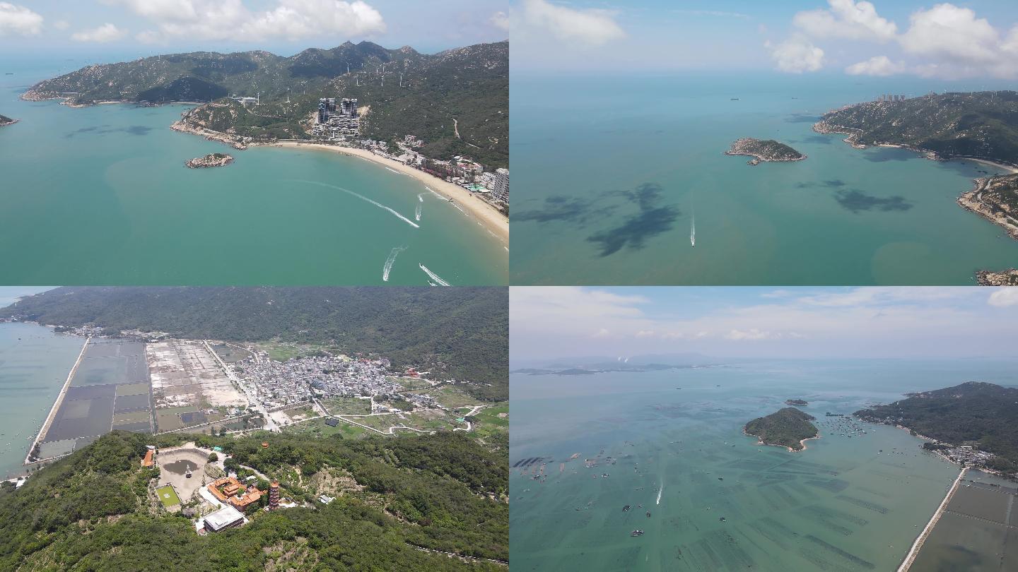 4K高帧率海岸线海滩旅游俯瞰海岛