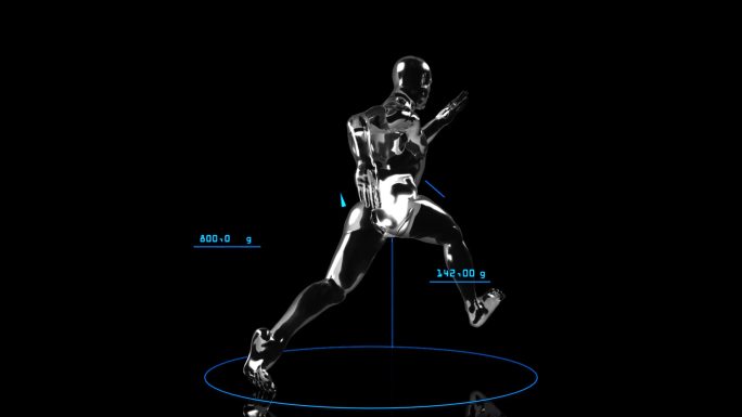 三维跑步者与技术数据