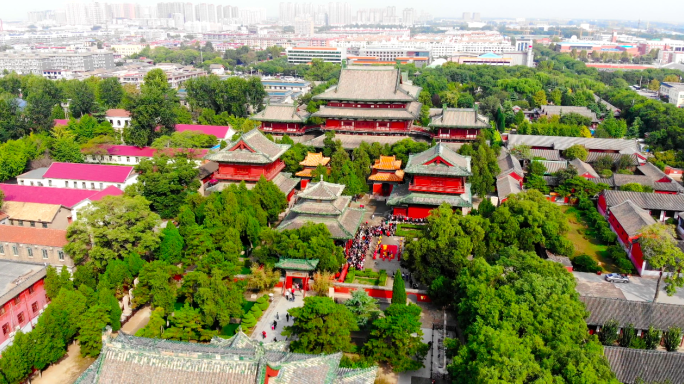 4K河北石家庄正定隆兴寺航拍