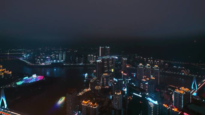 第41期重庆城市夜景高空素材