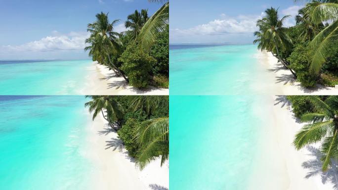 马尔代夫海洋中的热带海滩