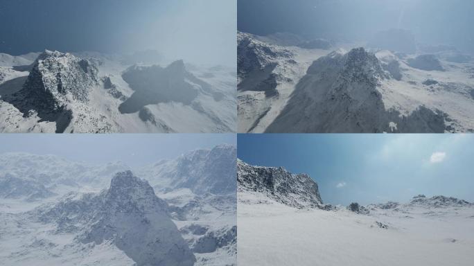 雪山冰川高原航拍