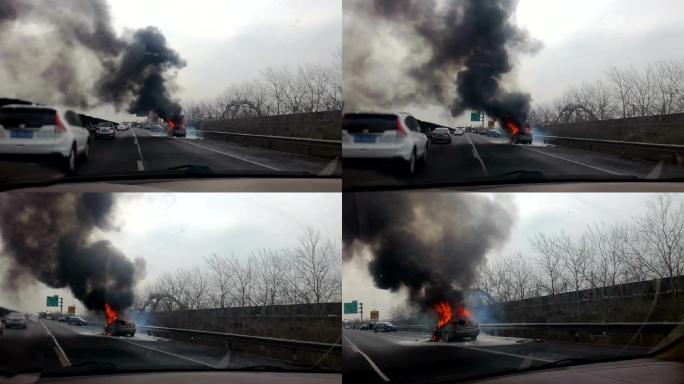 交通事故引起的车辆燃烧