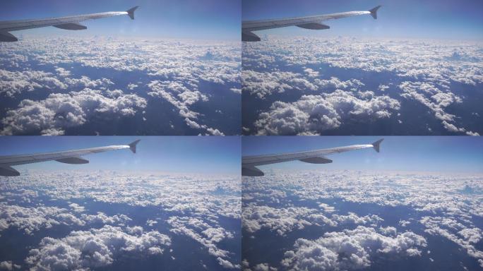 从飞机上俯瞰云层