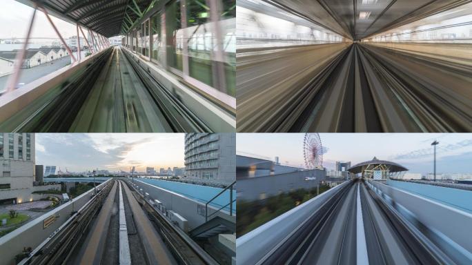 东京自动列车穿梭隧道时空穿越时间流逝