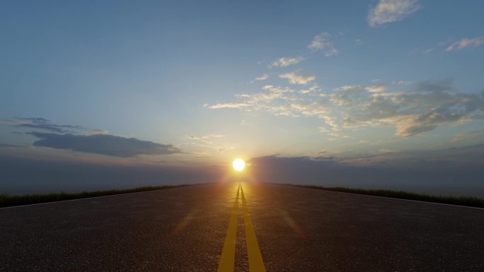 公路道路马路追梦未来希望水泥路高速