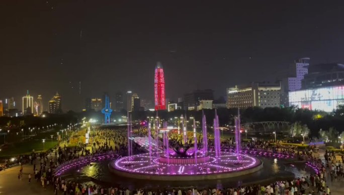济南泉城广场音乐喷泉