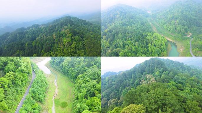 4K航拍四川达州五峰山自然生态