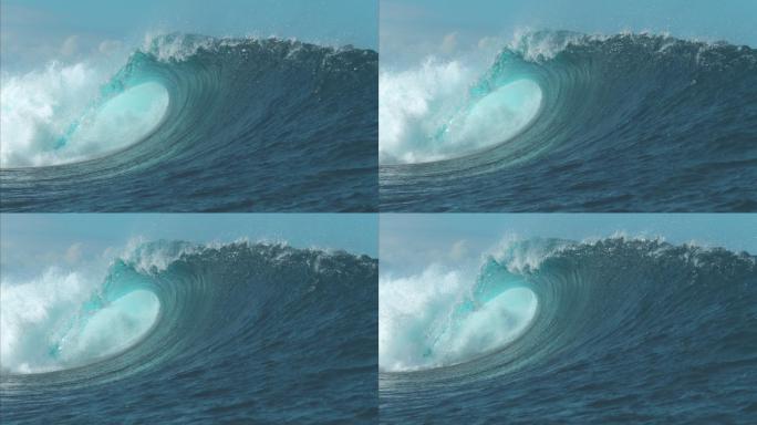 海浪翻滚海洋风光海浪礁石乘风破浪慢动作团