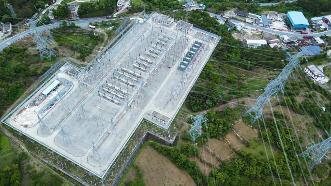 4K航拍中国西部基建电力设施