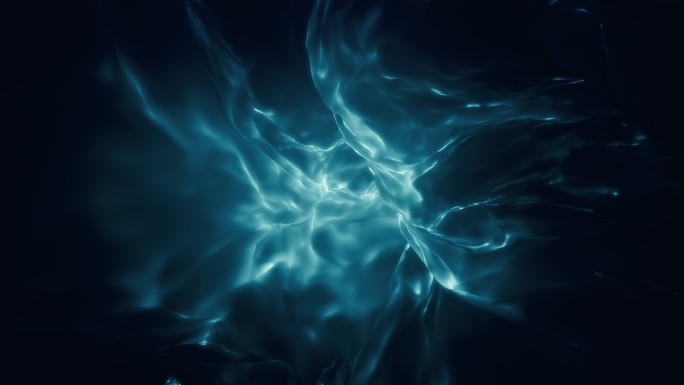 蓝色空灵发光抽象火焰环
