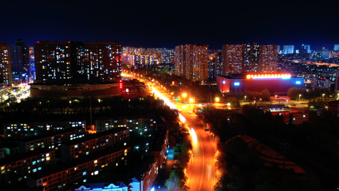 大庆市夜景航拍